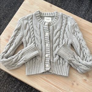 Abercrombie and Fitch Cable Knit Sweater Cardigan